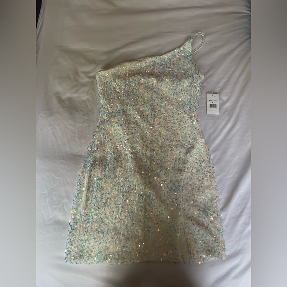 Dillards Dresses Dillards White Sparkly Dress Poshmark